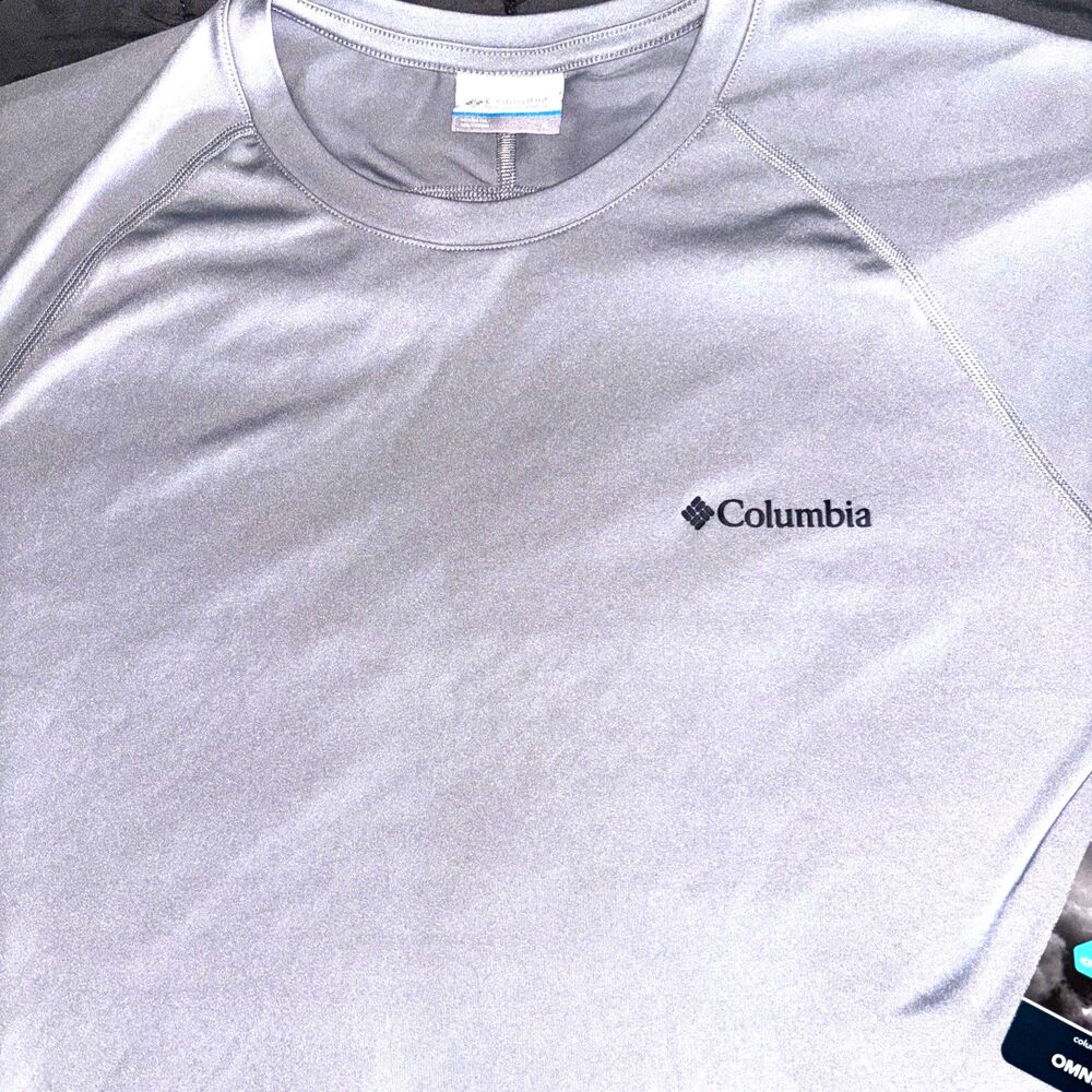 Columbia PFG Terminal Tackle Short Sleeve Shirt Grey Mens XL Omni-Wick NWT